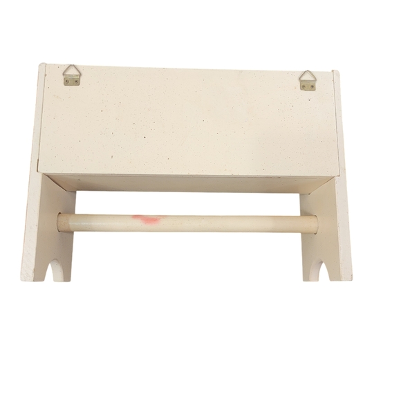 Wooden Paper Towel Holder and Shelf Rooster Chicken Painted EUC - Picture 5 of 6